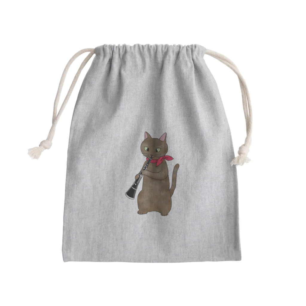 Ａｔｅｌｉｅｒ　Ｈｅｕｒｅｕｘのクラリネットを吹く猫 Mini Drawstring Bag