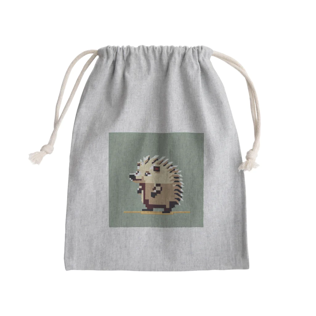 HARINOMORIのハリネズミ４ Mini Drawstring Bag