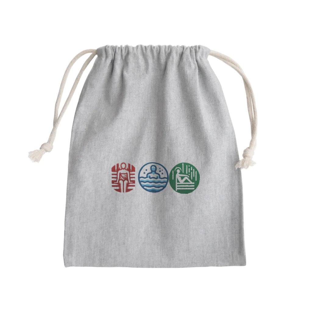 サウナマッチョのSauna routine サウナ Mini Drawstring Bag