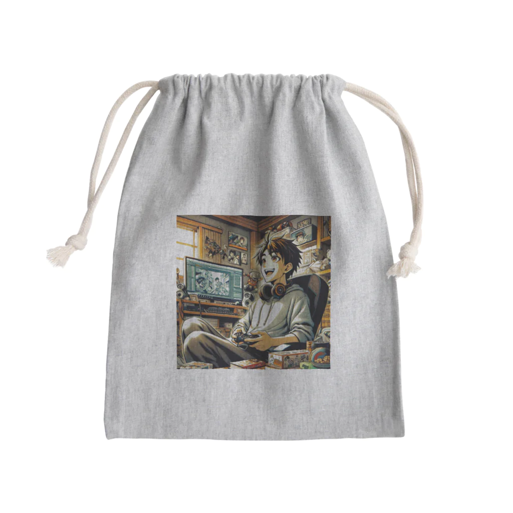 Jindyblogの働いたら負け（充実） Mini Drawstring Bag