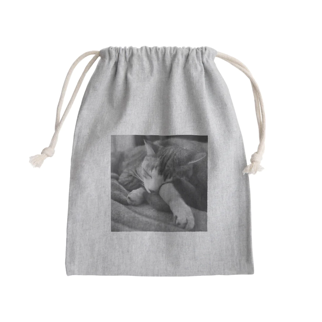 chocomegane0228のモノクロ猫 Mini Drawstring Bag