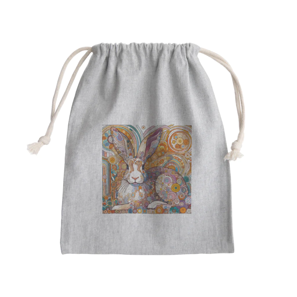 tearai-ugaiのクリムトウサギ Mini Drawstring Bag