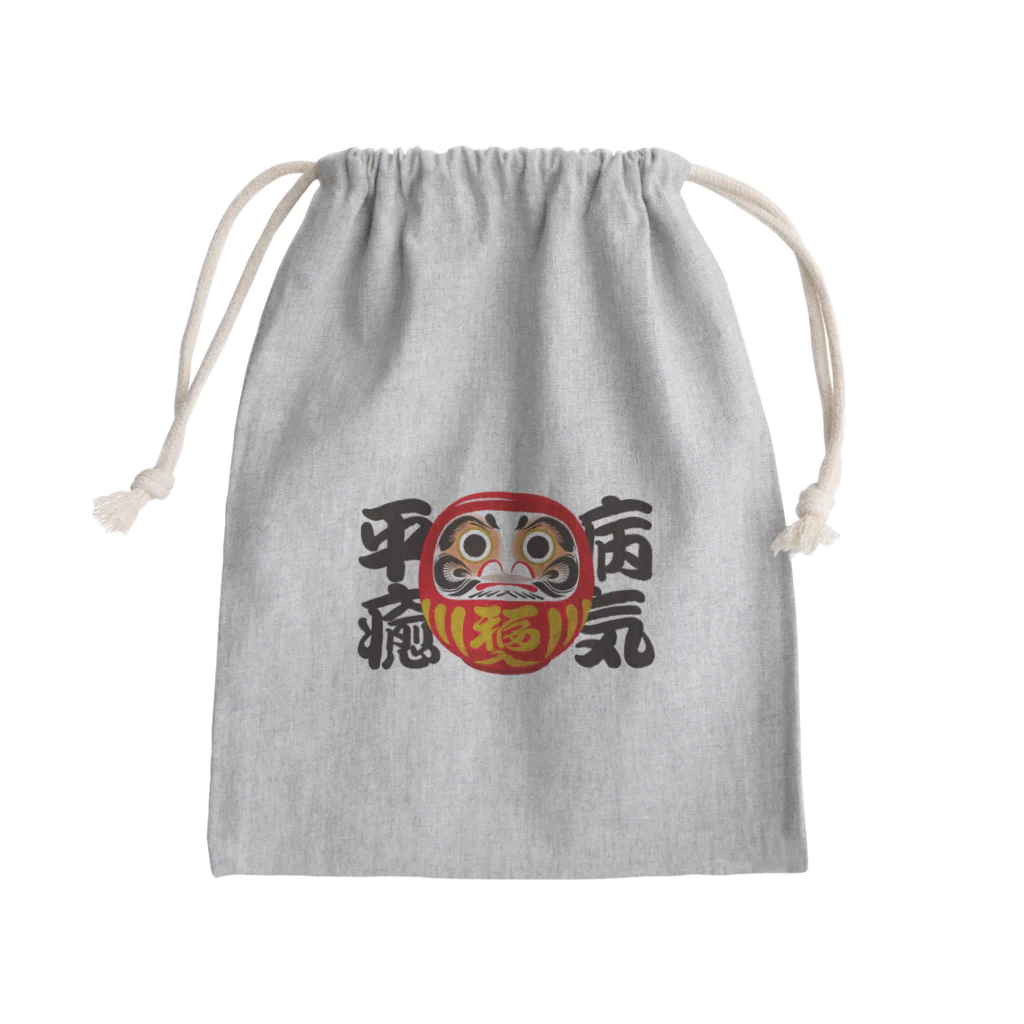 お絵かき屋さんの「病気平癒」だるま ダルマ 達磨  Mini Drawstring Bag