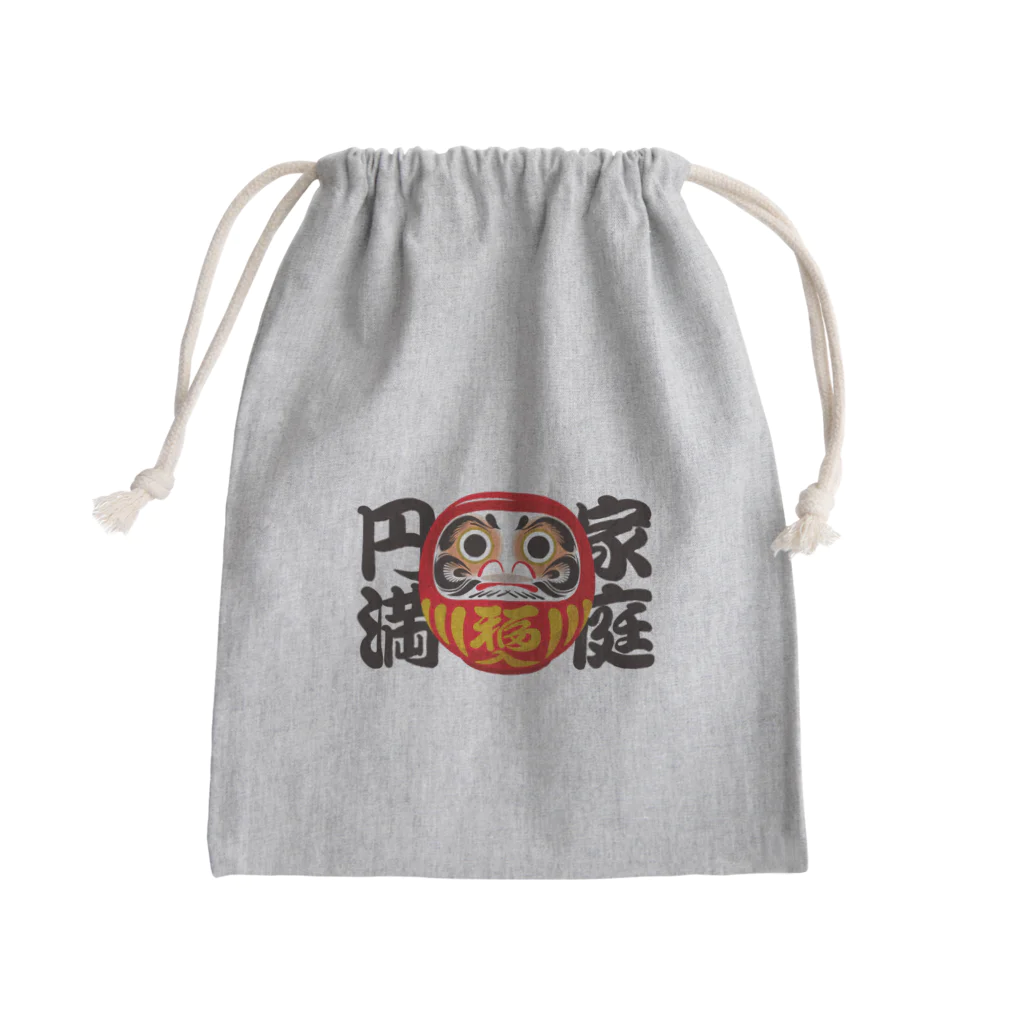 お絵かき屋さんの「家庭円満」だるま ダルマ 達磨  Mini Drawstring Bag