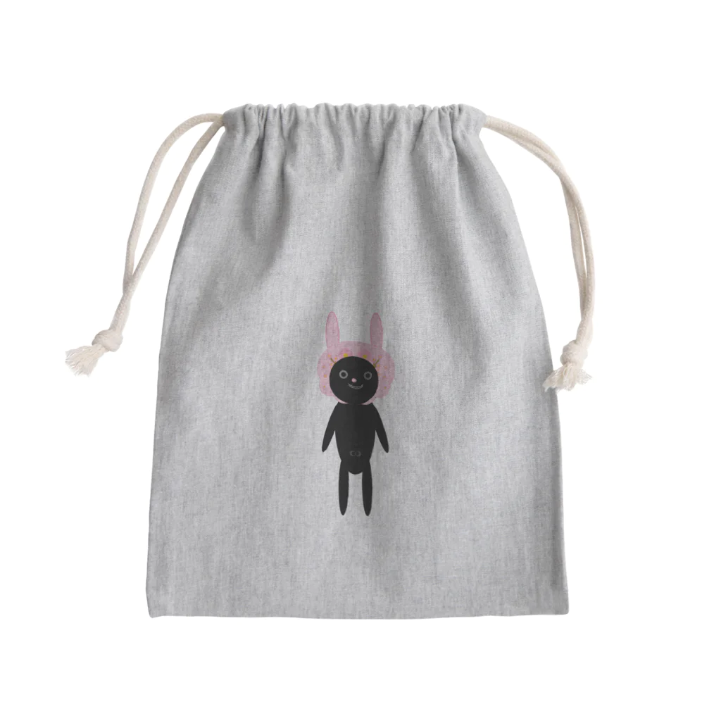 ウサネコ38のウサギシャンプーハット Mini Drawstring Bag