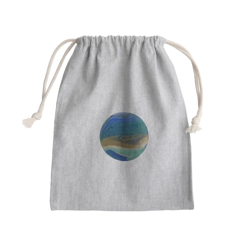 marbling designのキラキラマーブル巾着とTシャツ Mini Drawstring Bag