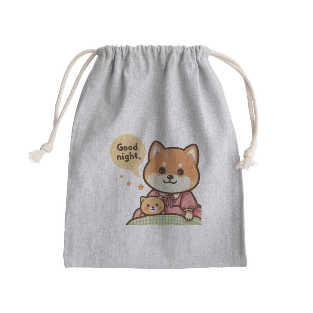 メアリーの今夜は可愛い柴犬スタンプで癒しの時間 Mini Drawstring Bag