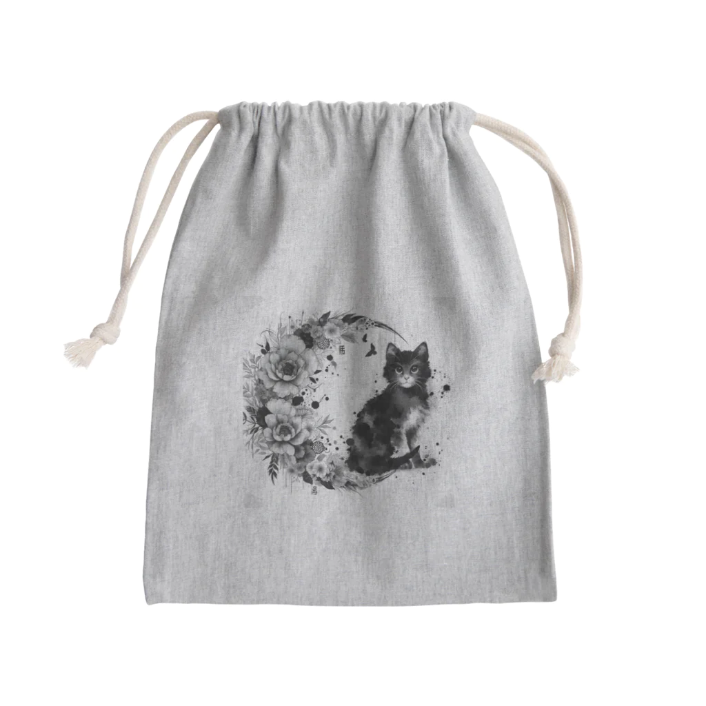 猫の墨遊の猫のスズ Mini Drawstring Bag