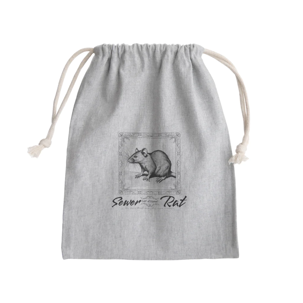 摩訶不思議屋の高貴なドブネズミ Mini Drawstring Bag