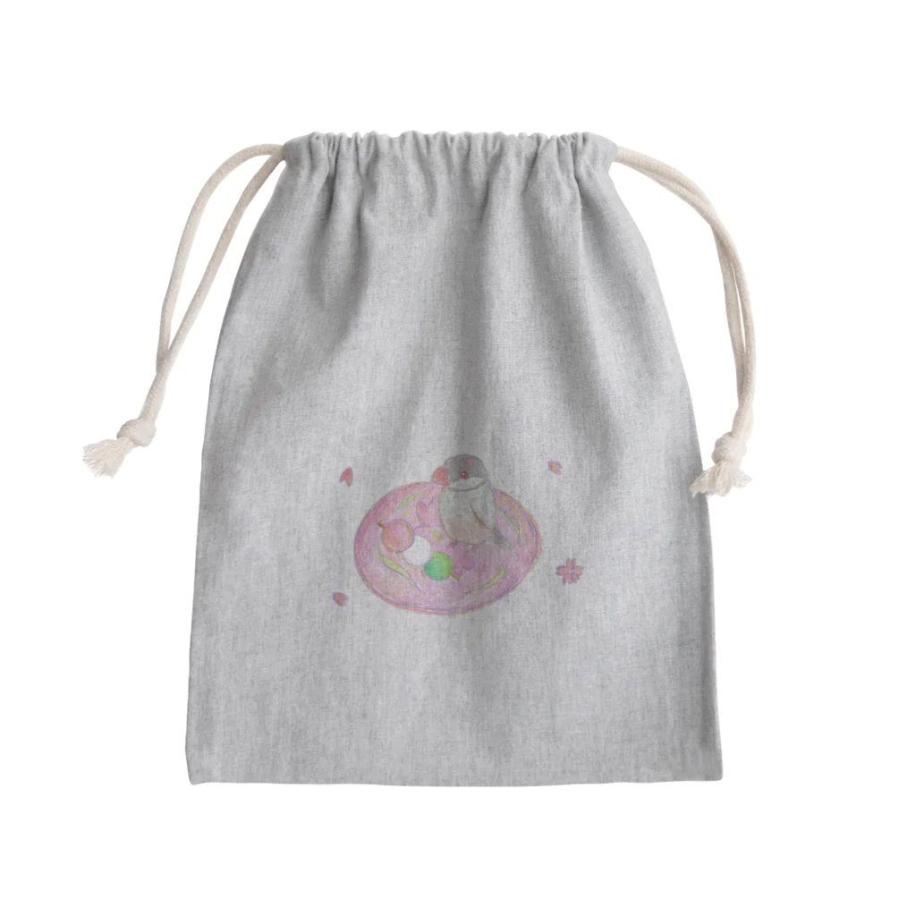 MAの文鳥と、だんごと、サクラ Mini Drawstring Bag