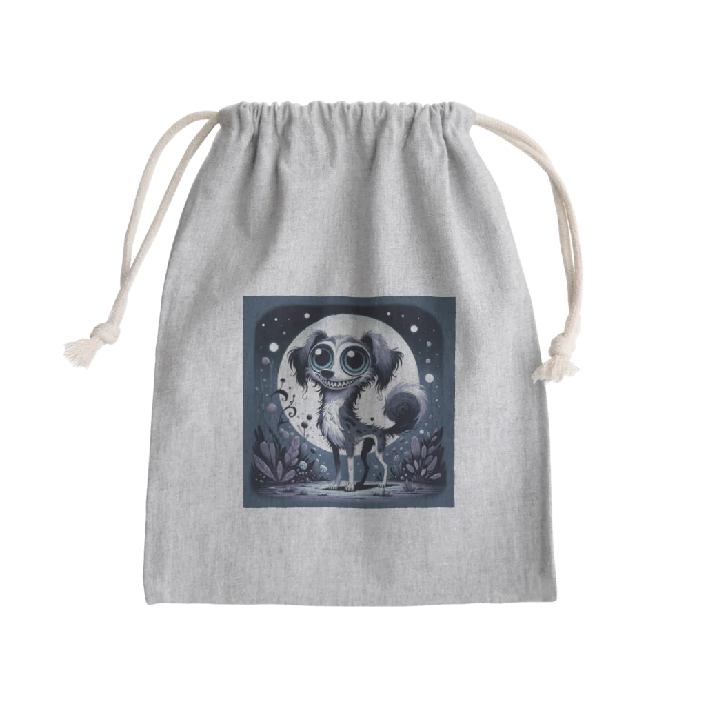 たんたん狸の不気味で可愛い森の不気味で可愛い犬001 Mini Drawstring Bag