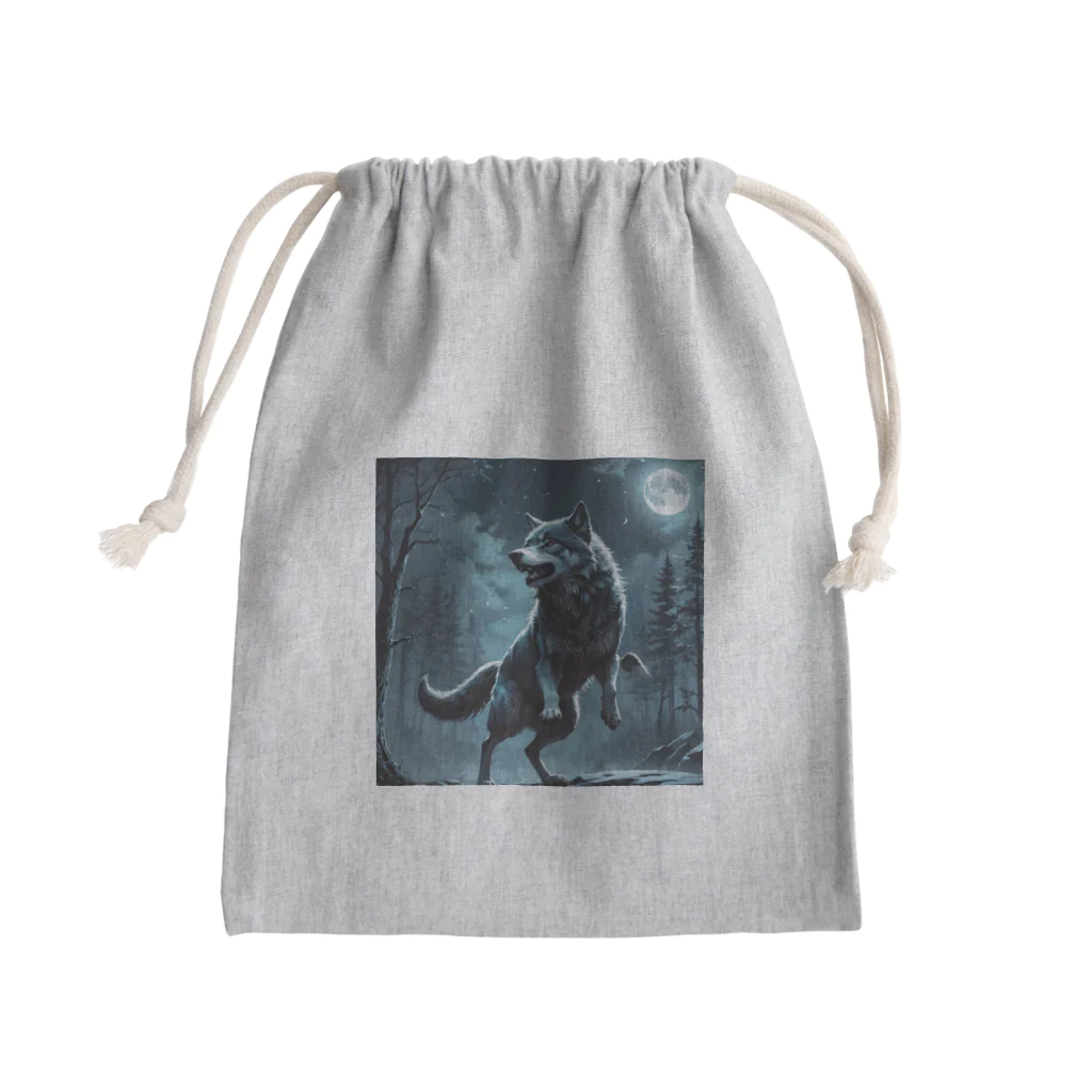 HUNTING DOGSのMoon Wolf Mini Drawstring Bag