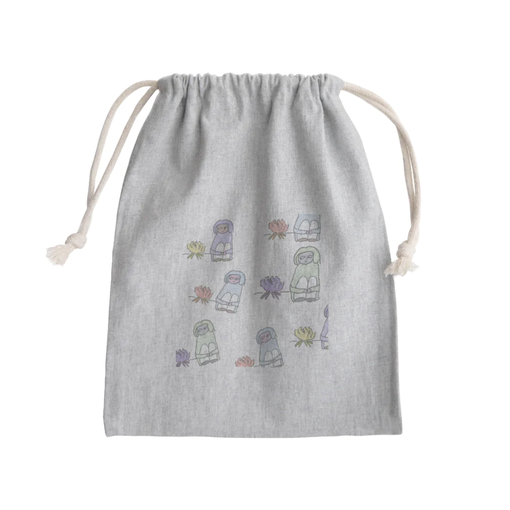 空影のタキビヲナガメルヒト Mini Drawstring Bag