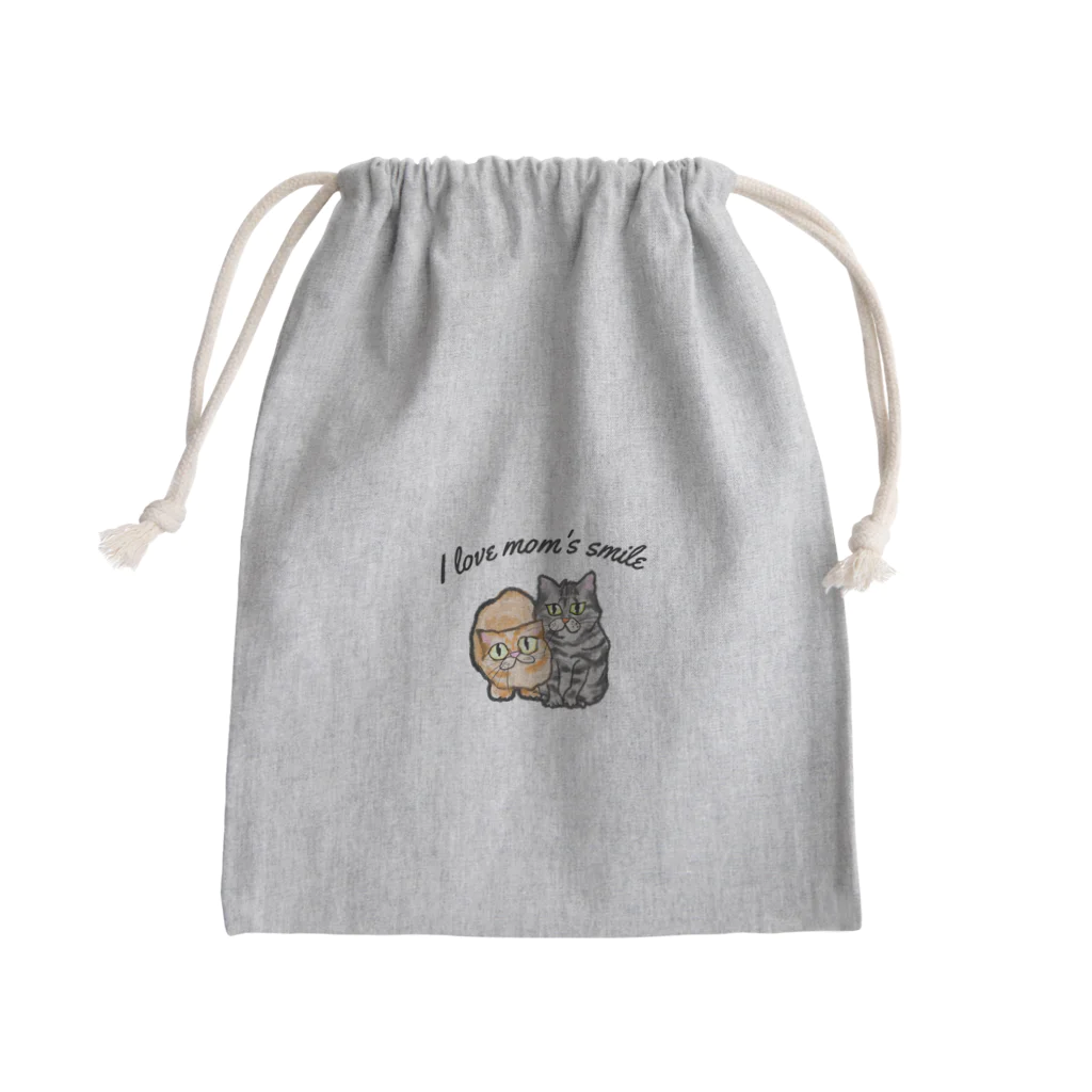 CAT♡CONのI love mom's smile Mini Drawstring Bag