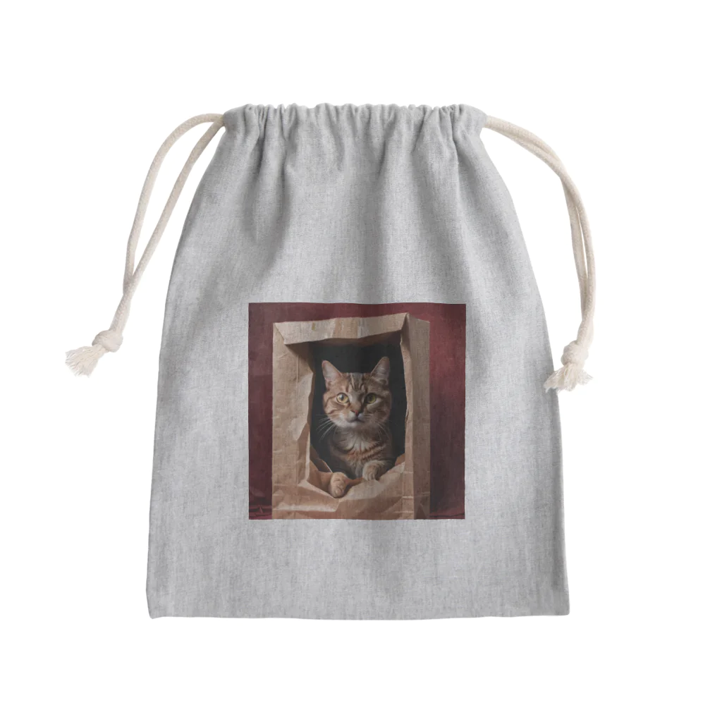 Blackcat-9のキュートな袋猫 Mini Drawstring Bag