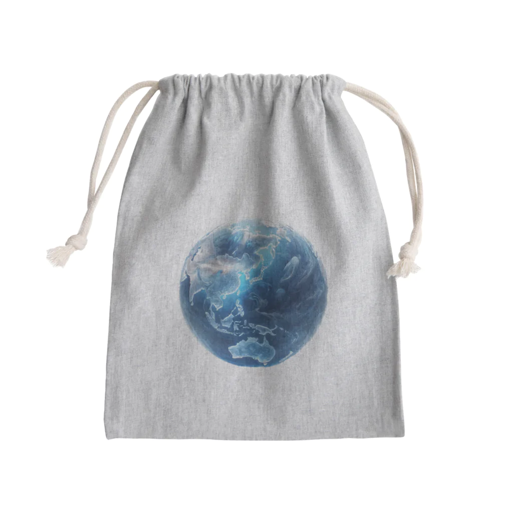 Ryoukaの地球_ガラス玉 Mini Drawstring Bag