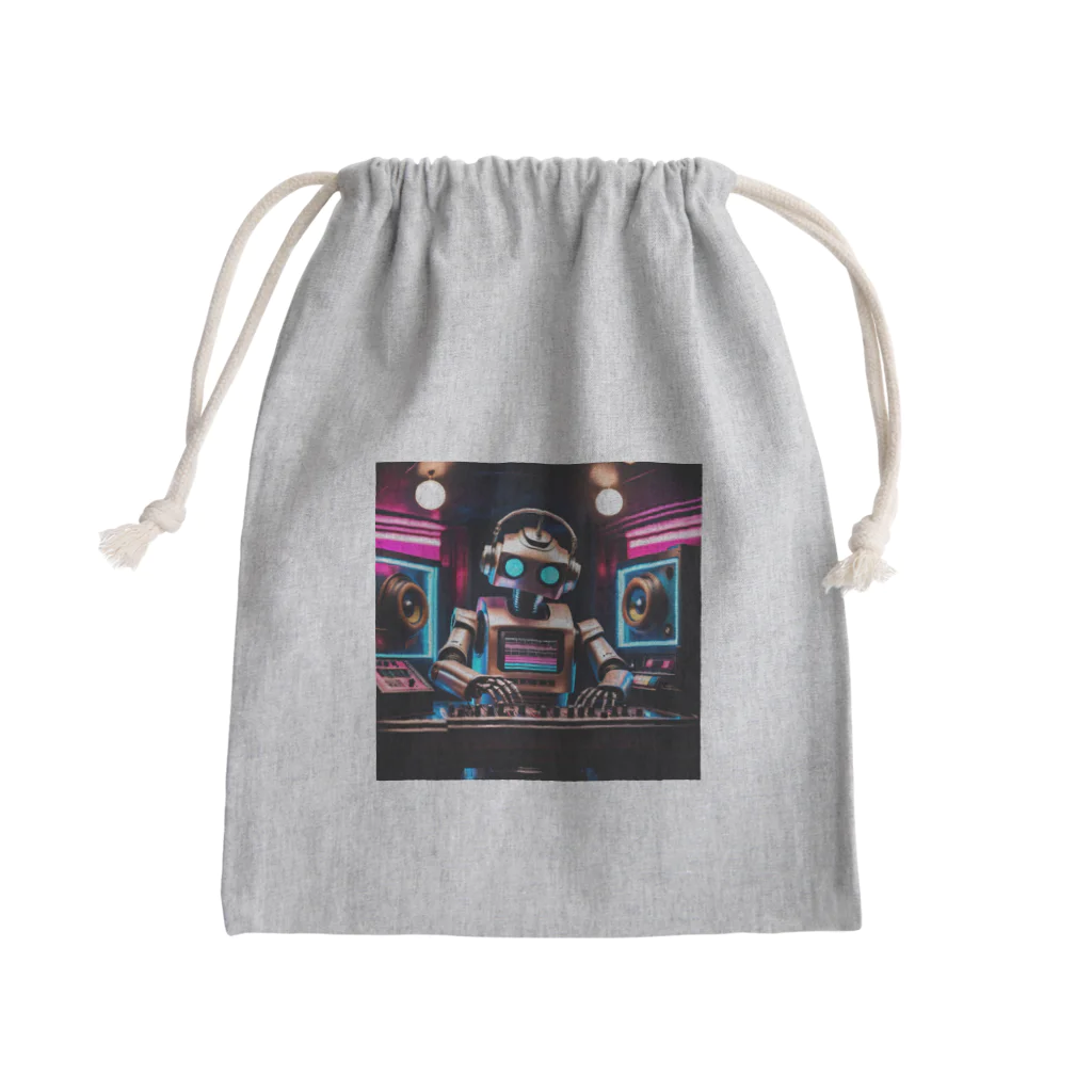 パワドラのDJロボット1 Mini Drawstring Bag