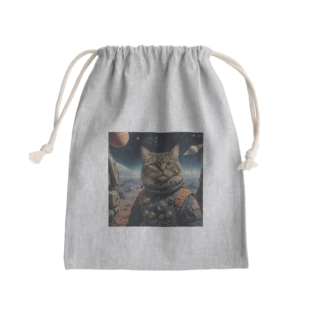 roogerの宇宙猫1 Mini Drawstring Bag