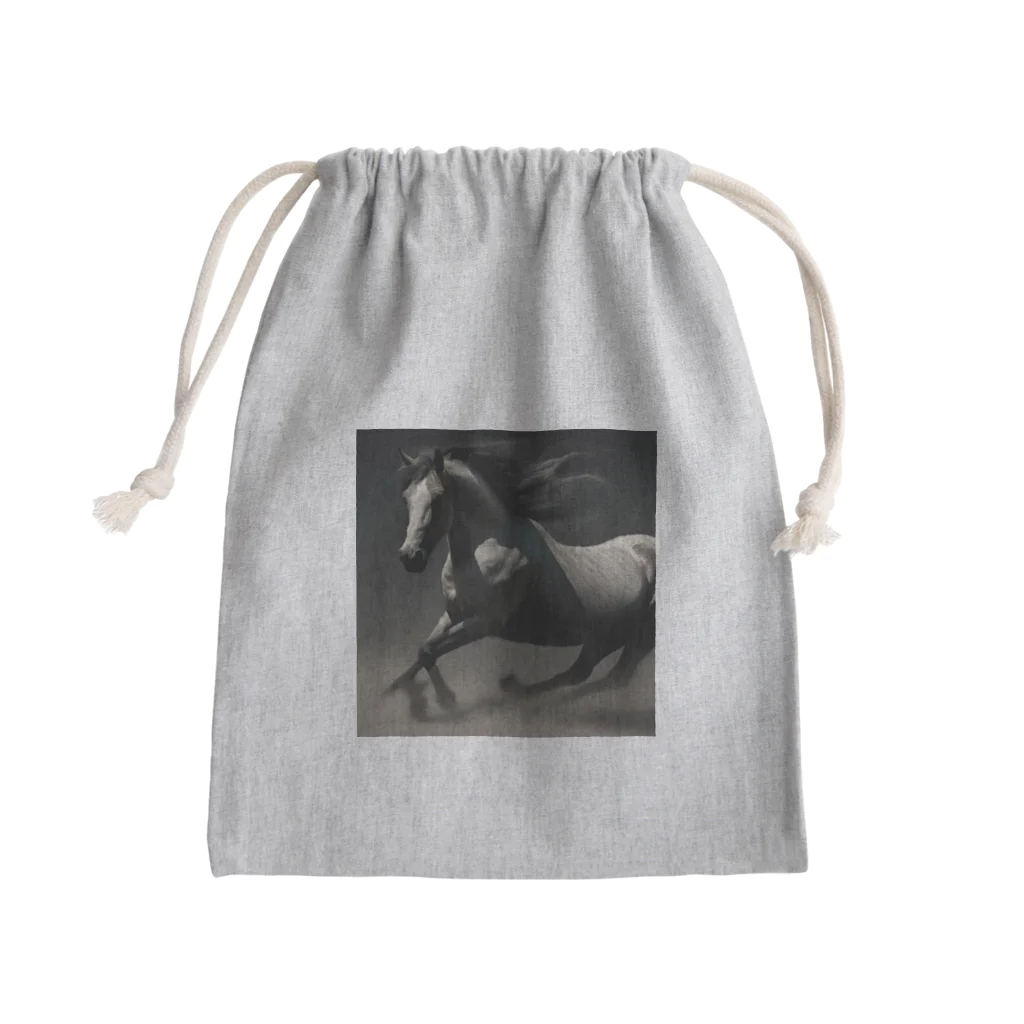 m-mike007の躍動感あふれる馬 Mini Drawstring Bag