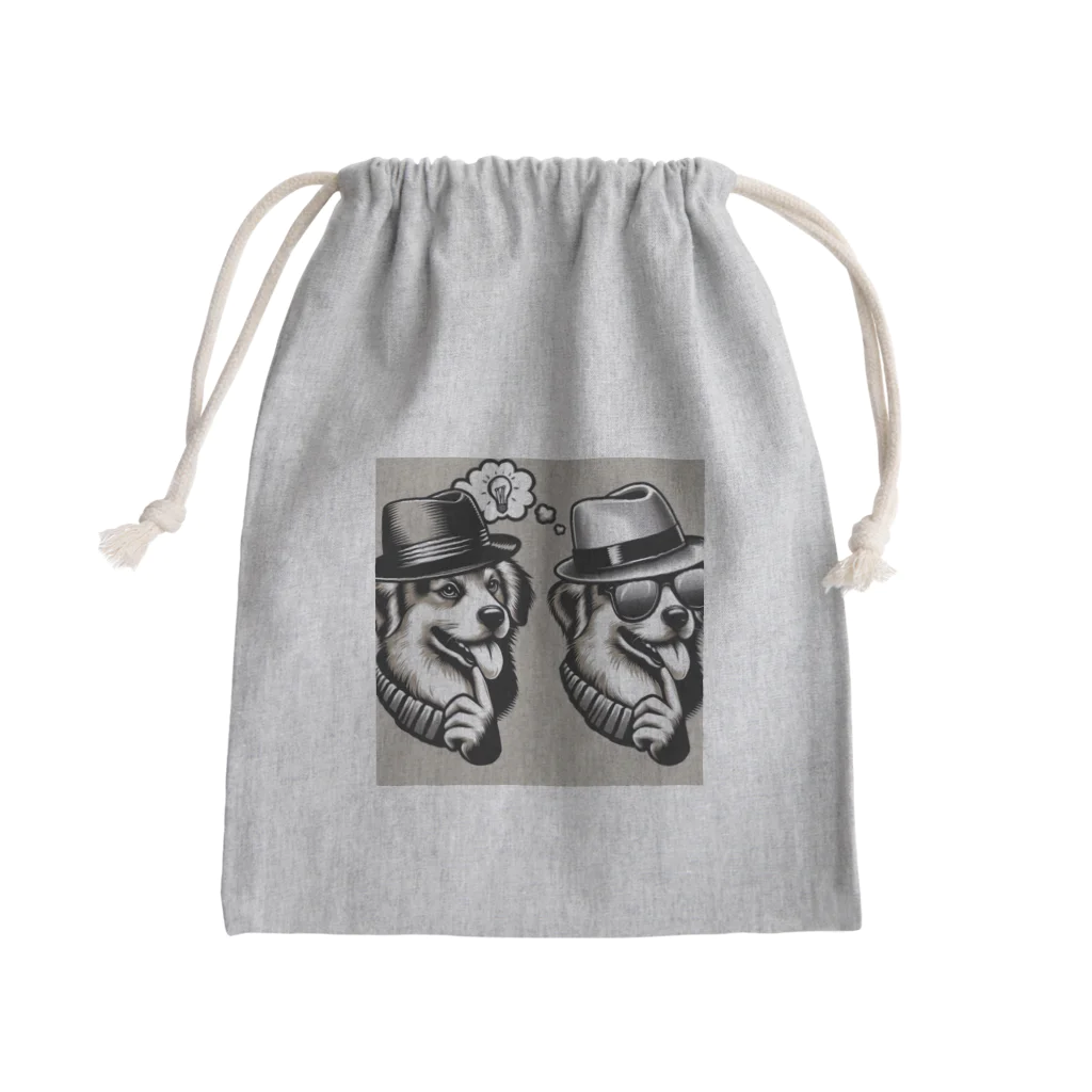 みーやんのインテリな犬 Mini Drawstring Bag