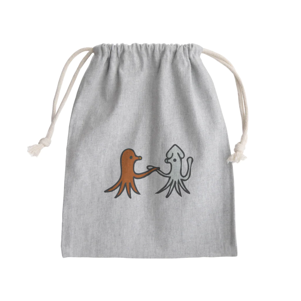 みずしまワークスのたこといか Mini Drawstring Bag