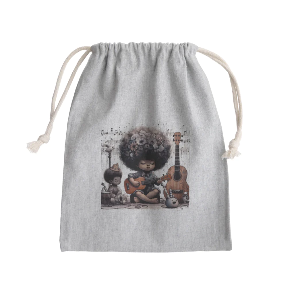 atu-daruma77のウクレレを奏でる天才 Mini Drawstring Bag