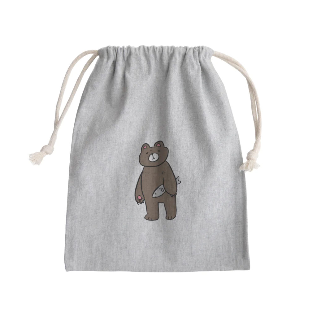 ゆるマーケットのくま Mini Drawstring Bag