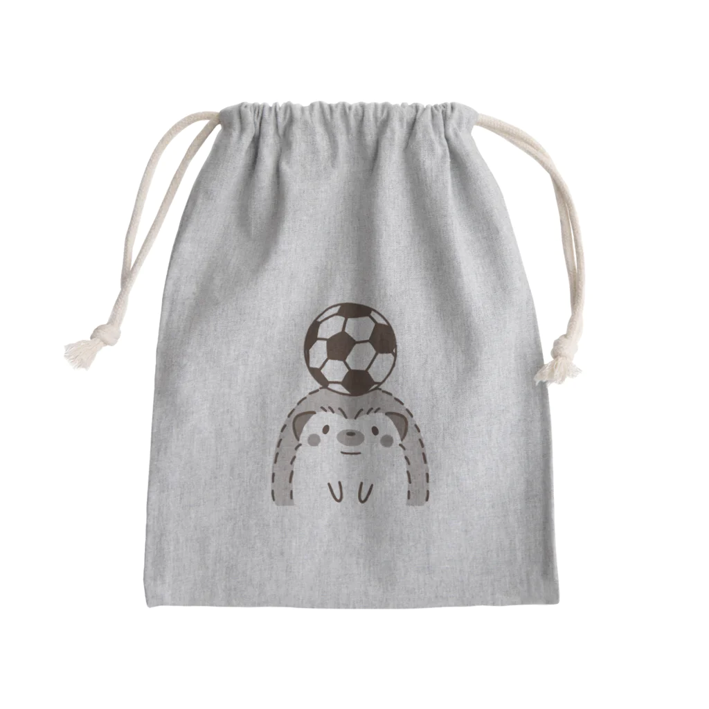 lemonysnow/ハリネズミグッズのハリネズミとサッカー Mini Drawstring Bag