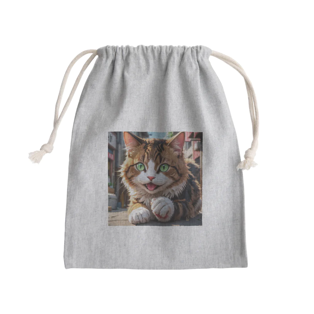 oz-chanの何かしようとしてる猫 Mini Drawstring Bag