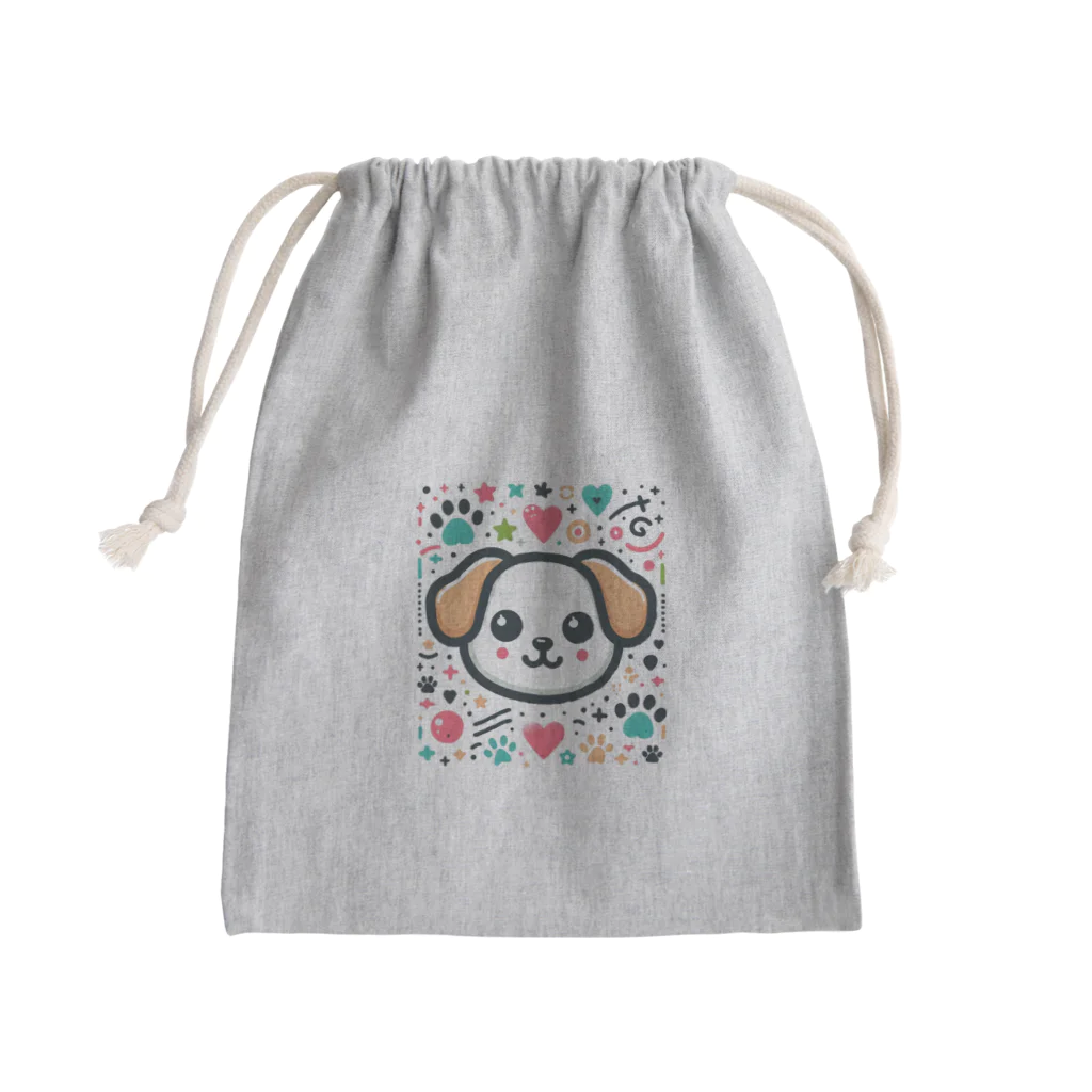 金太郎の可愛い犬のデザイングッズ Mini Drawstring Bag