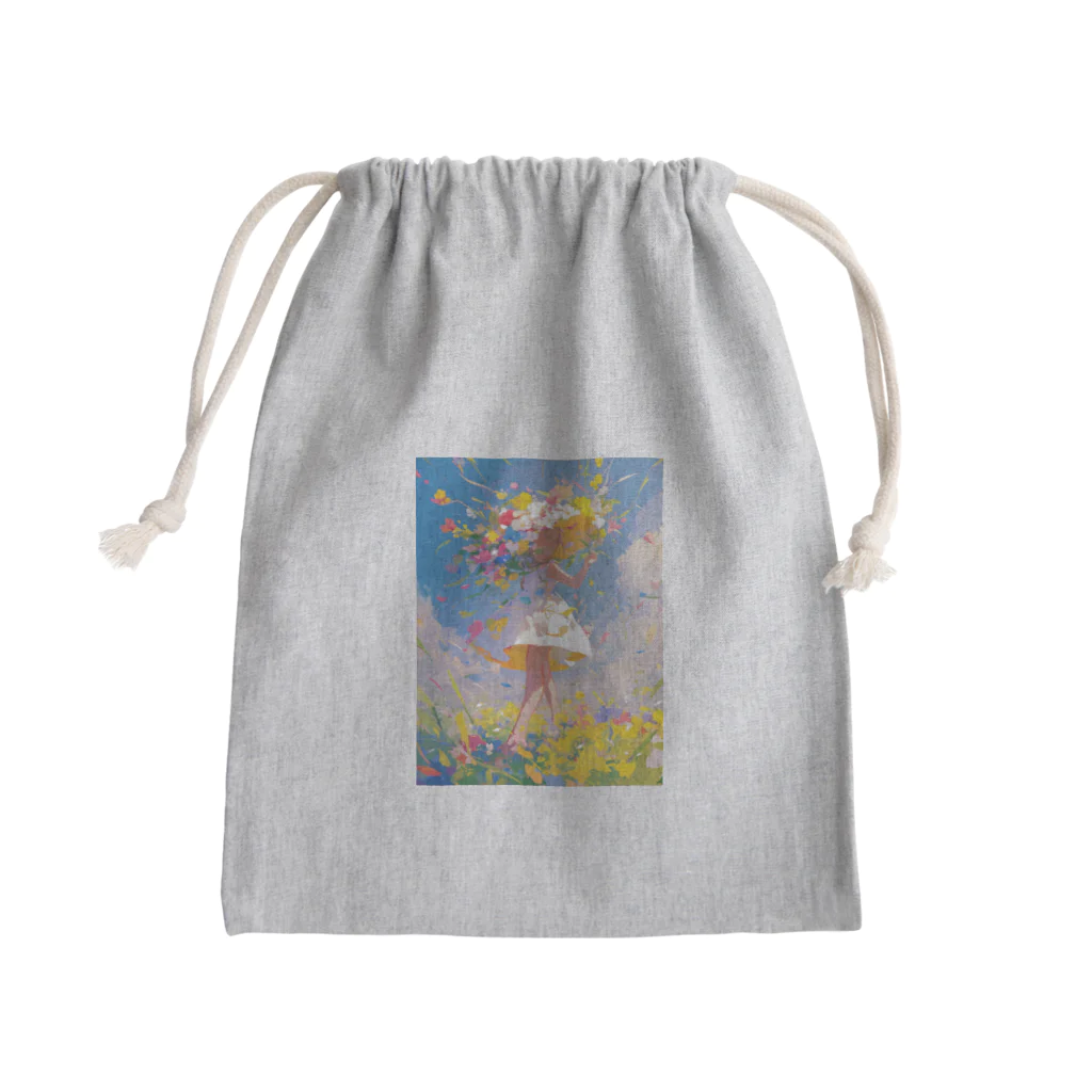 AQUAMETAVERSEの花のささやき　ラフルール　1859 Mini Drawstring Bag