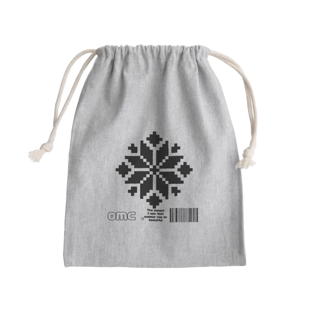 おもちショップの雪のドット結晶 Mini Drawstring Bag