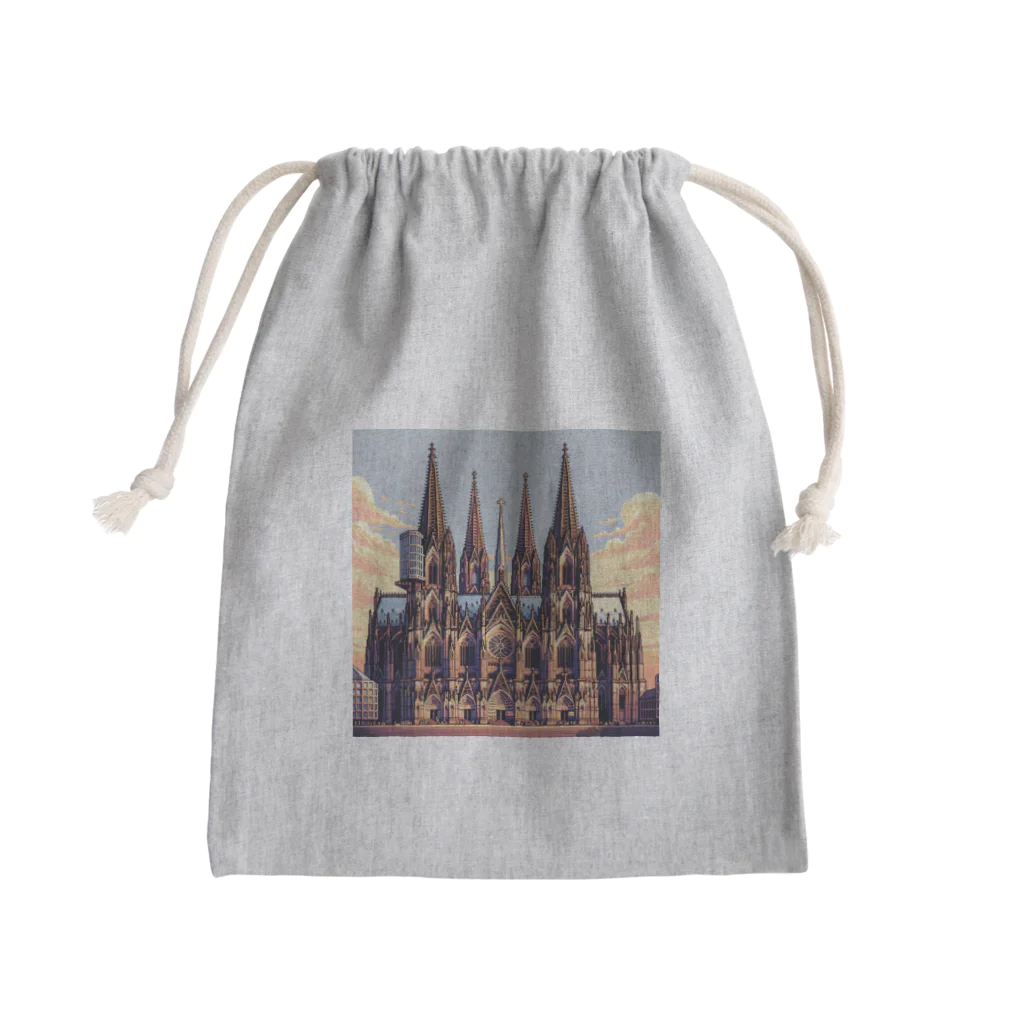 Pixel Art Goodsのケルン大聖堂（pixel art） Mini Drawstring Bag