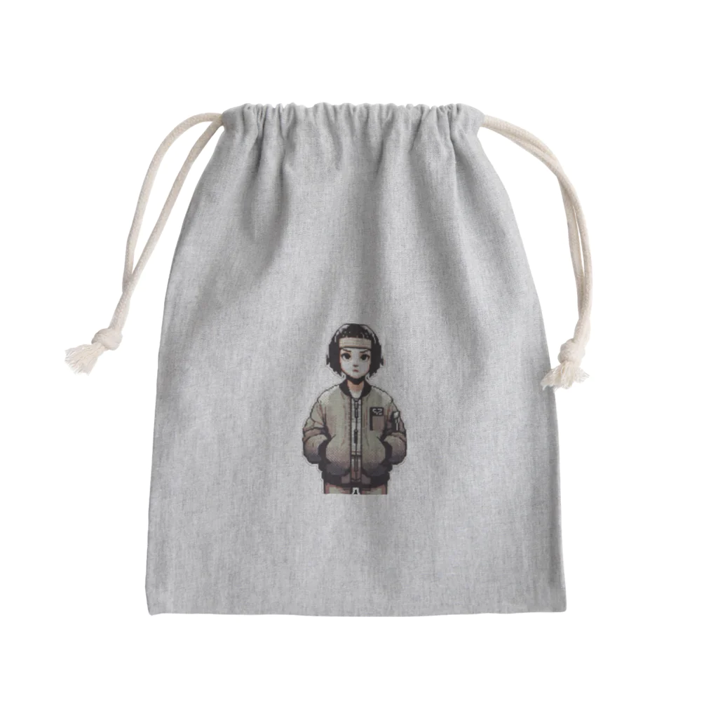 Pixel Art Goodsのgirl（pixel art） Mini Drawstring Bag