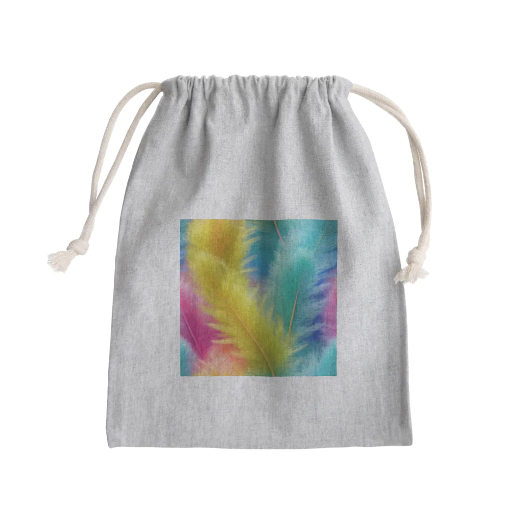 chan-takehaniの羽根のカレイドスコープ Mini Drawstring Bag