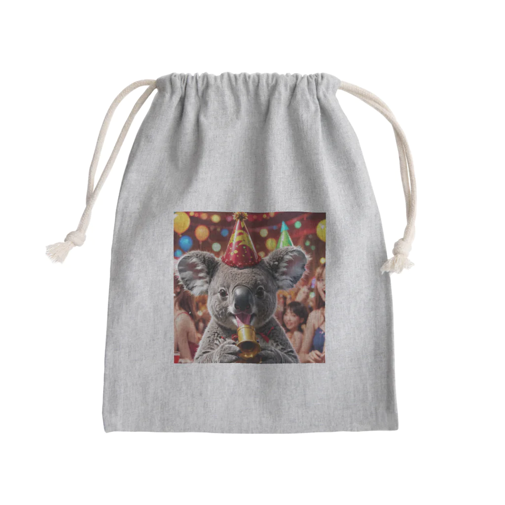 アニマルゲッツ-H3のパーティーコアラ Mini Drawstring Bag