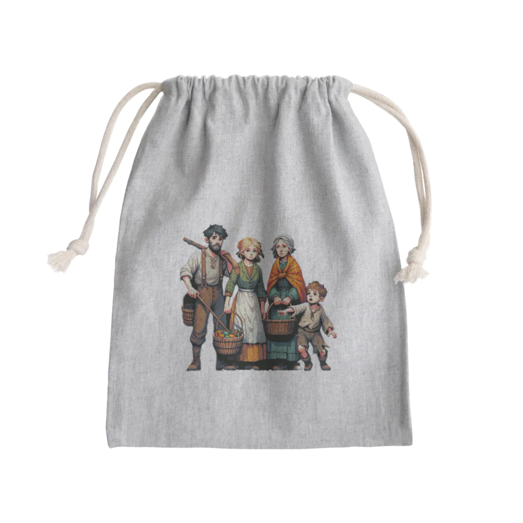 Pixel Art Goodsの村人（pixel art） Mini Drawstring Bag