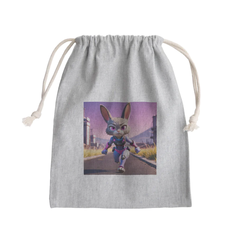 kaz_new9の未来のうさぎ戦士 Mini Drawstring Bag