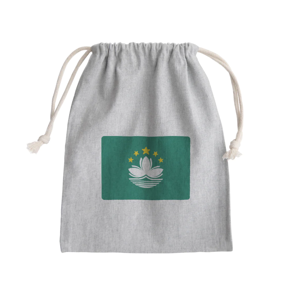 お絵かき屋さんのマカオの旗 Mini Drawstring Bag