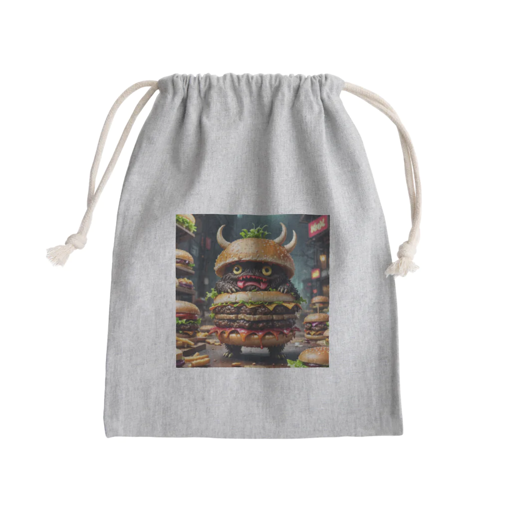 AI妖怪大図鑑のトリプル肉厚ビーフバーガー妖怪　バグドガルド Mini Drawstring Bag