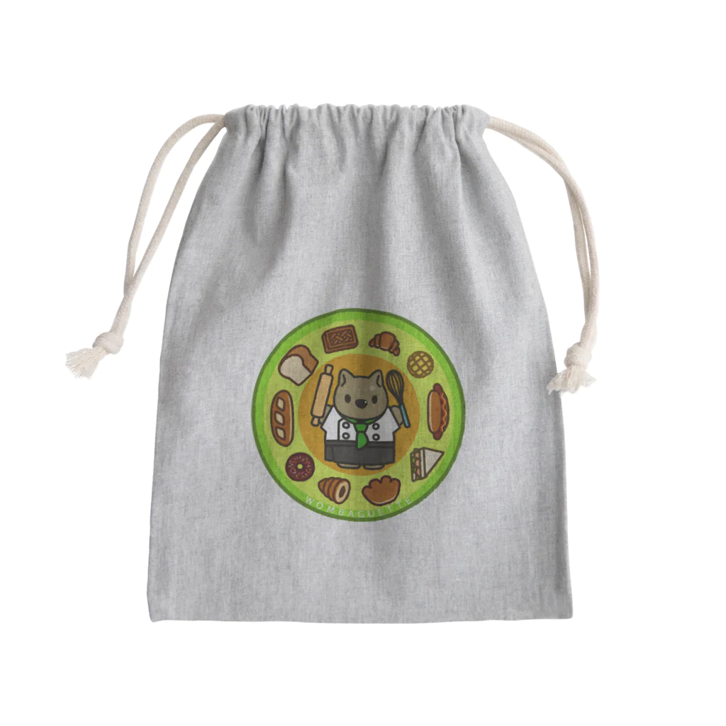 botsu【デフォルメ動物イラスト屋】のウォンバットのパン屋さん5 Mini Drawstring Bag