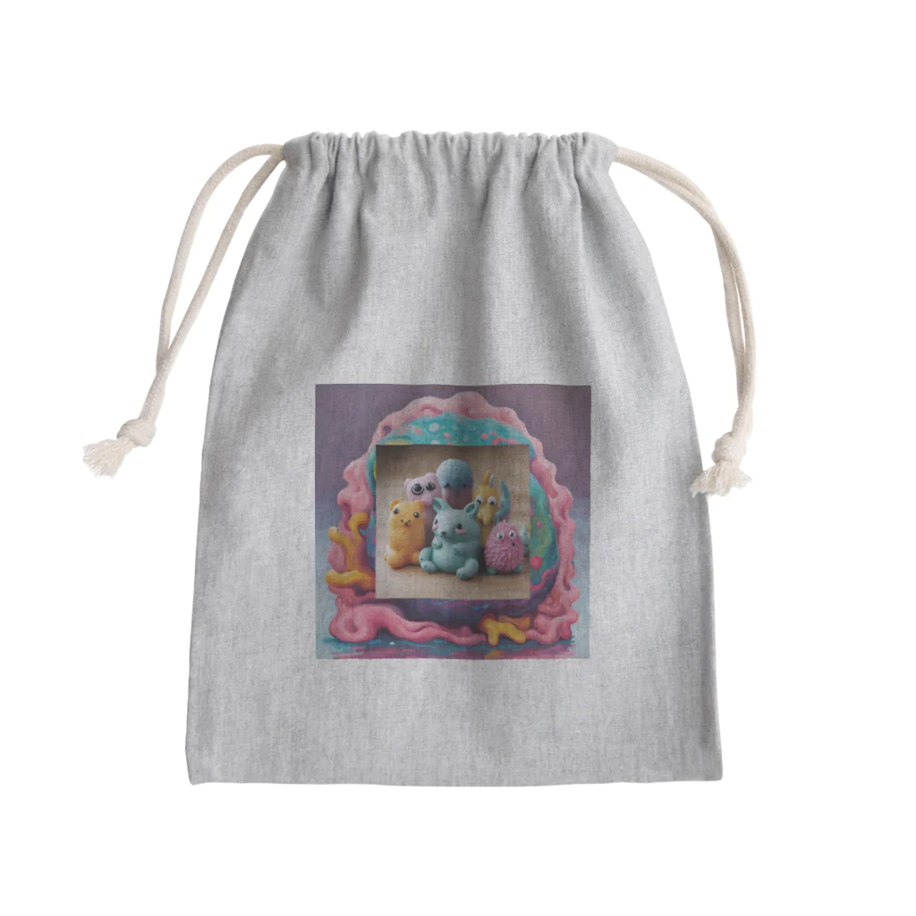 112357baのキモカワ生き物 Mini Drawstring Bag