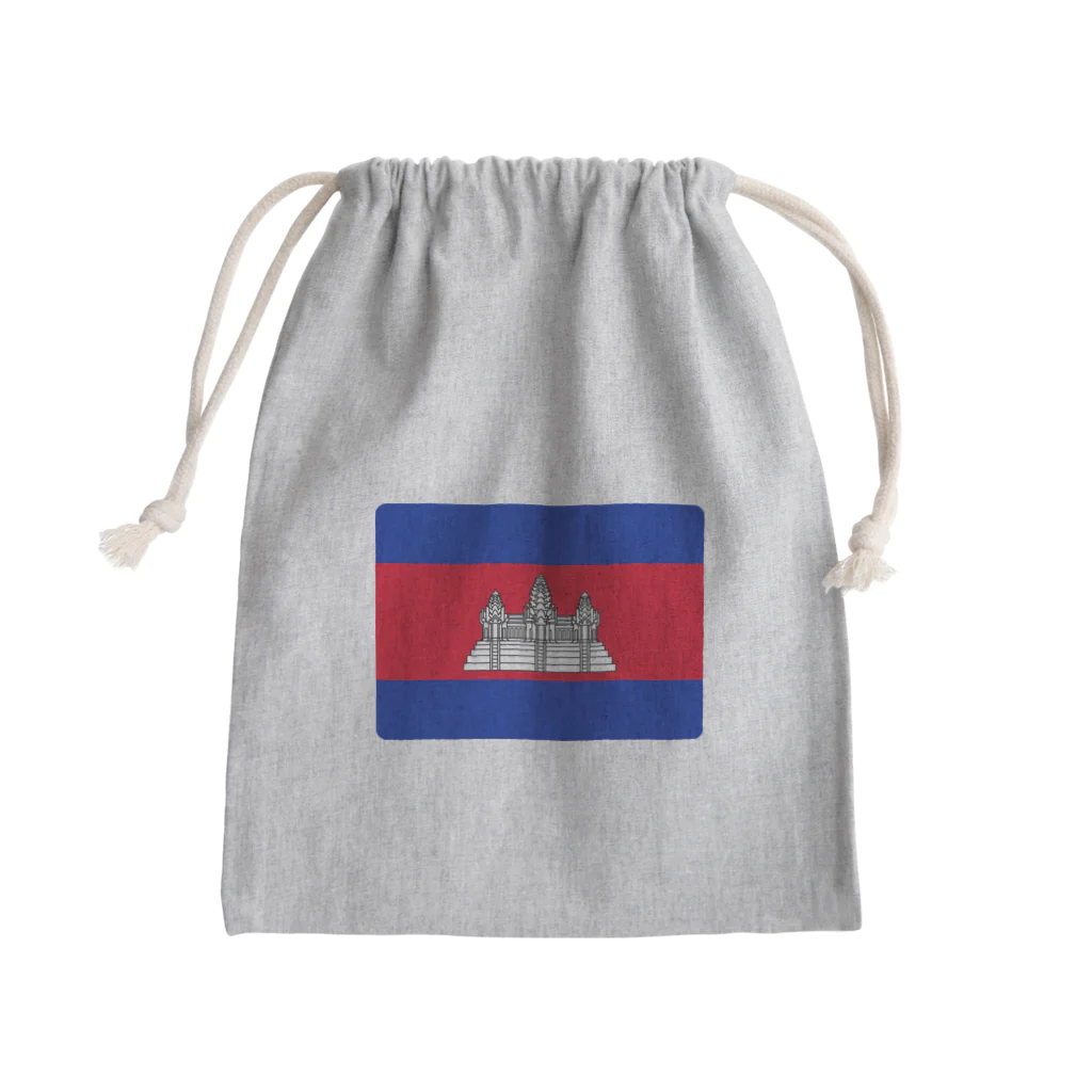 お絵かき屋さんのカンボジアの国旗 Mini Drawstring Bag