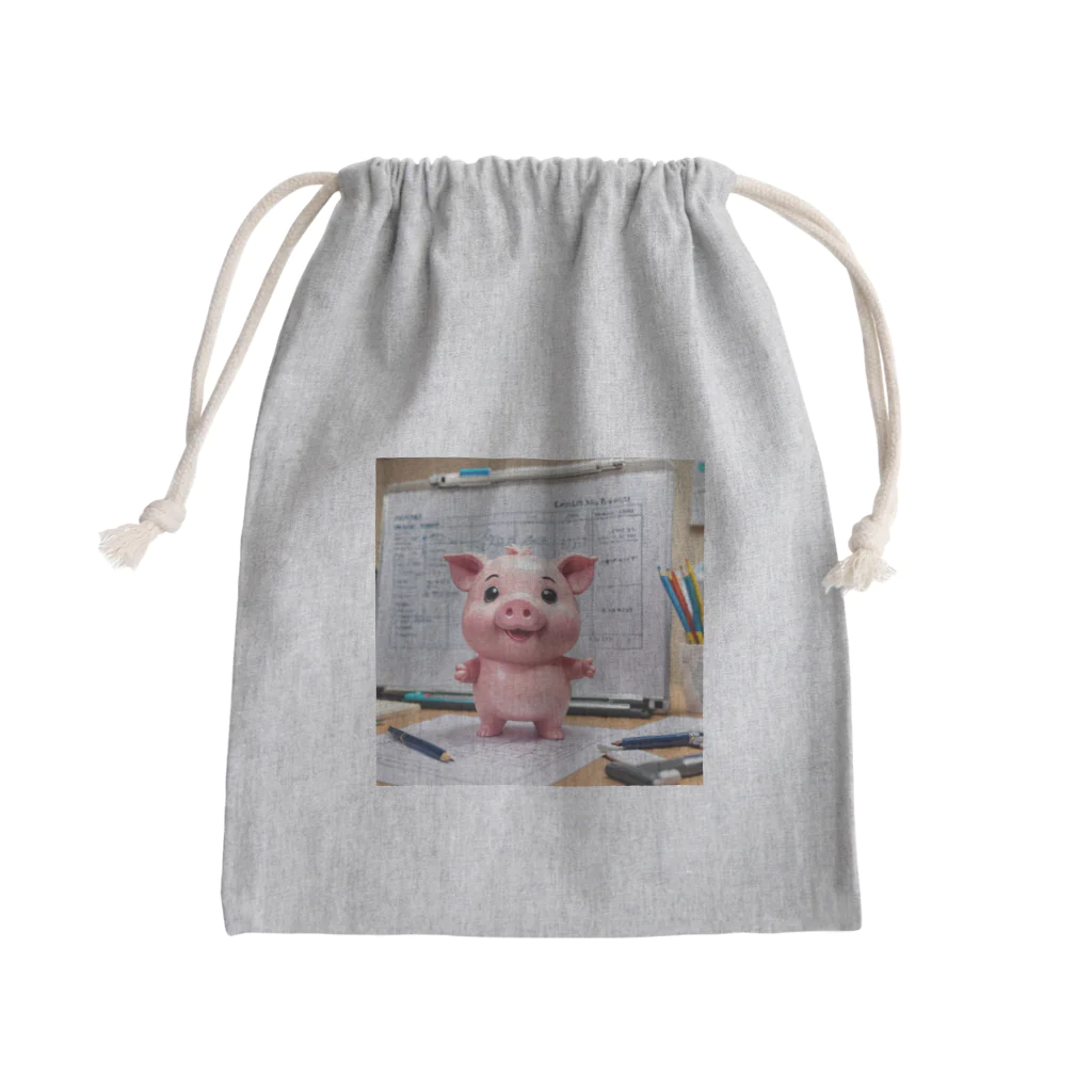 MTHの社内のぷろじぇくとのをするみにぶた報告進捗状況 Mini Drawstring Bag