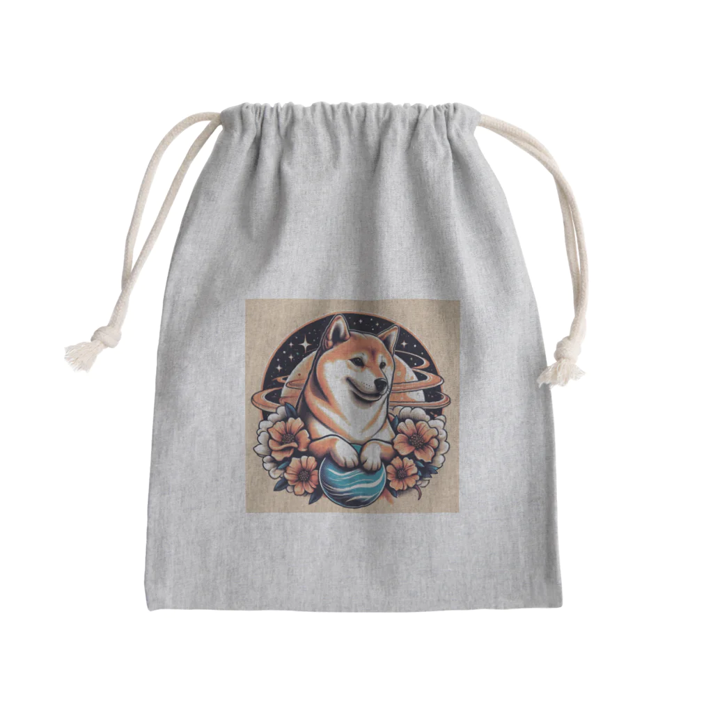 Huku5の全世界人気の柴犬 Mini Drawstring Bag