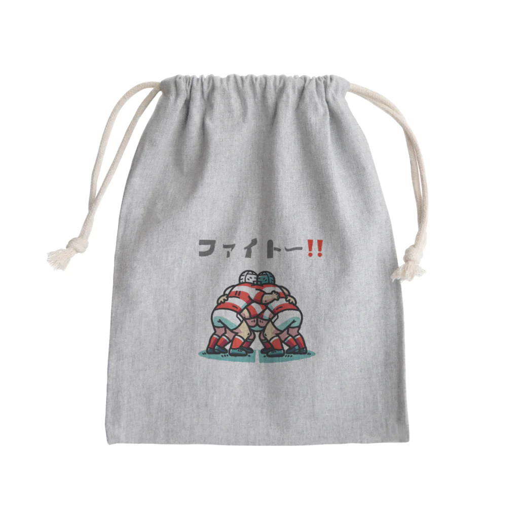 癒やしの『福ちゃん』のダブルスクラム Mini Drawstring Bag