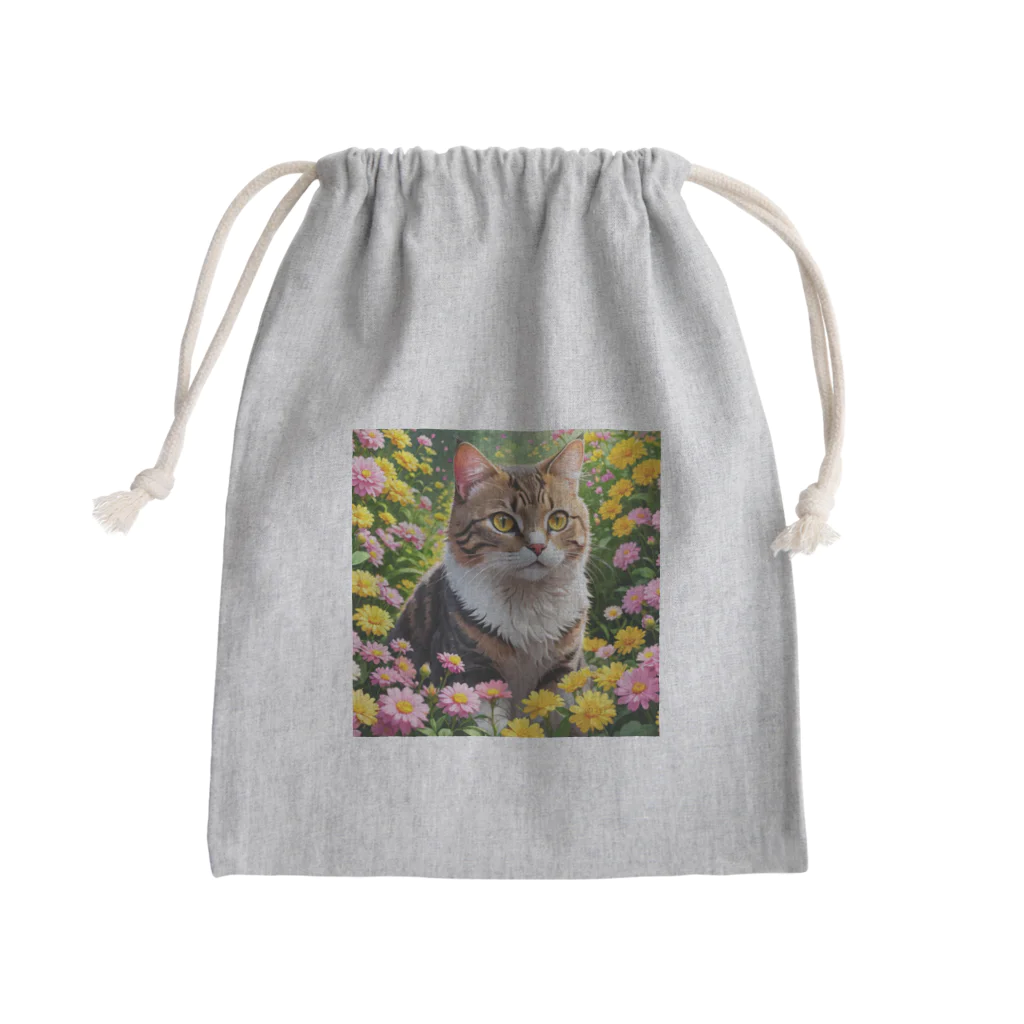 CaTsの冒険猫 Mini Drawstring Bag