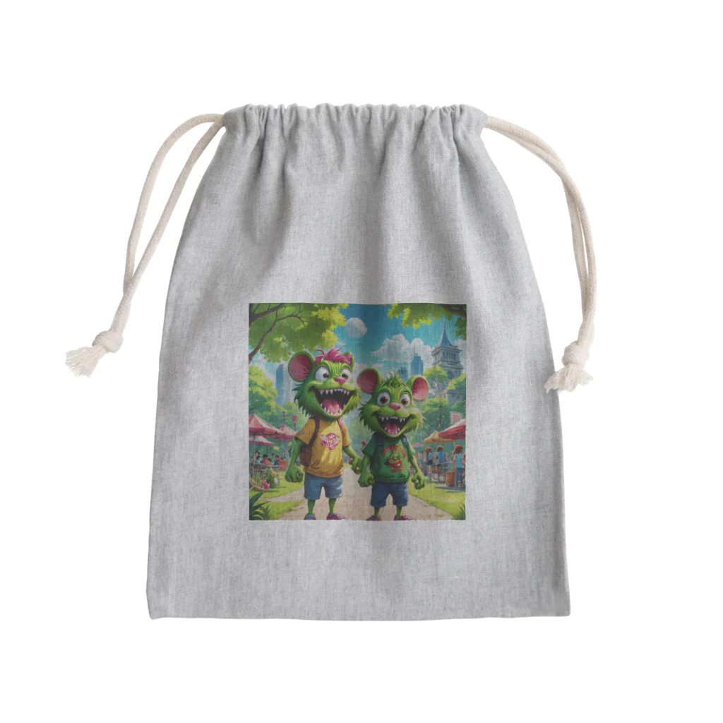 LEAD !のモンスターの仲良し兄弟 Mini Drawstring Bag