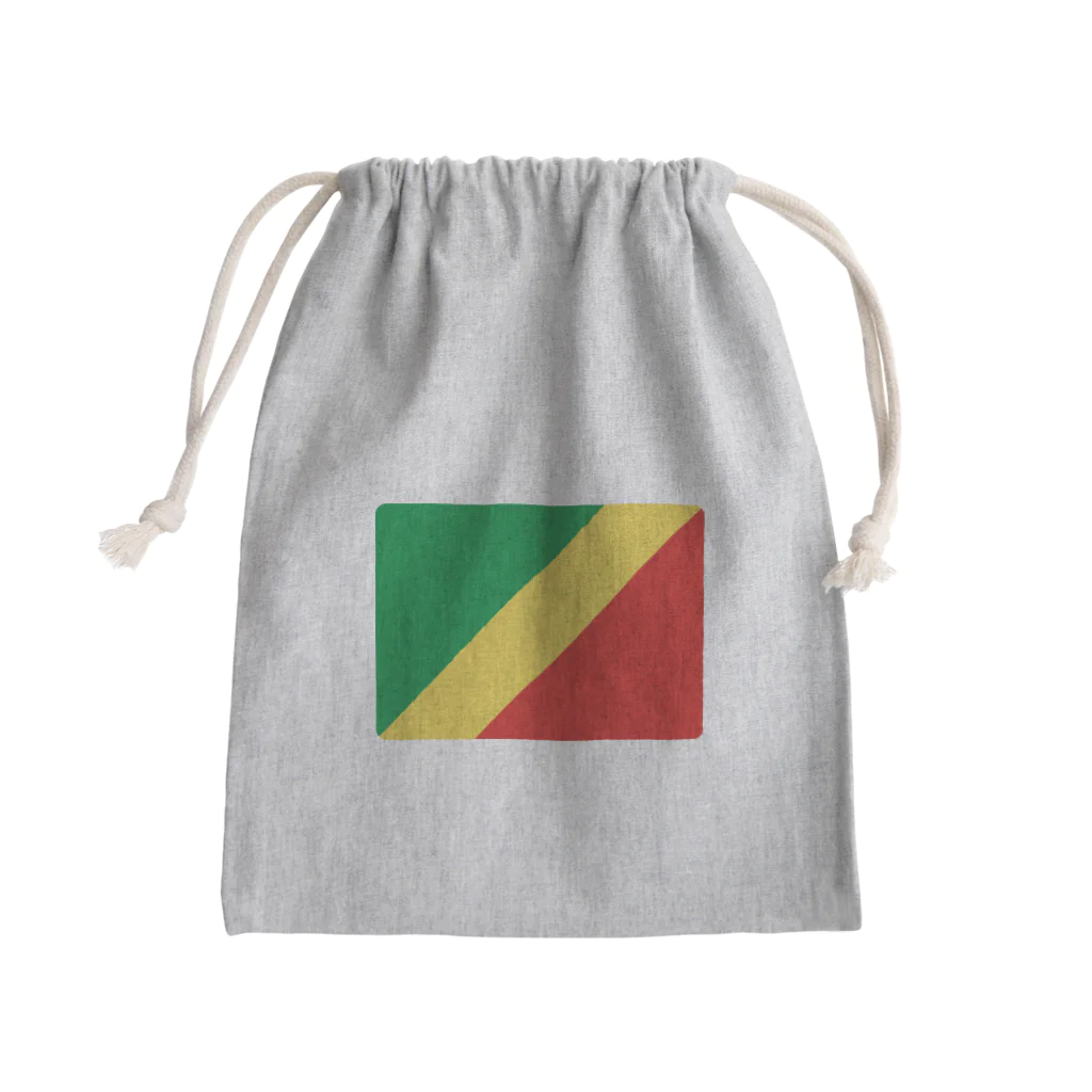 お絵かき屋さんのコンゴ共和国の国旗 Mini Drawstring Bag