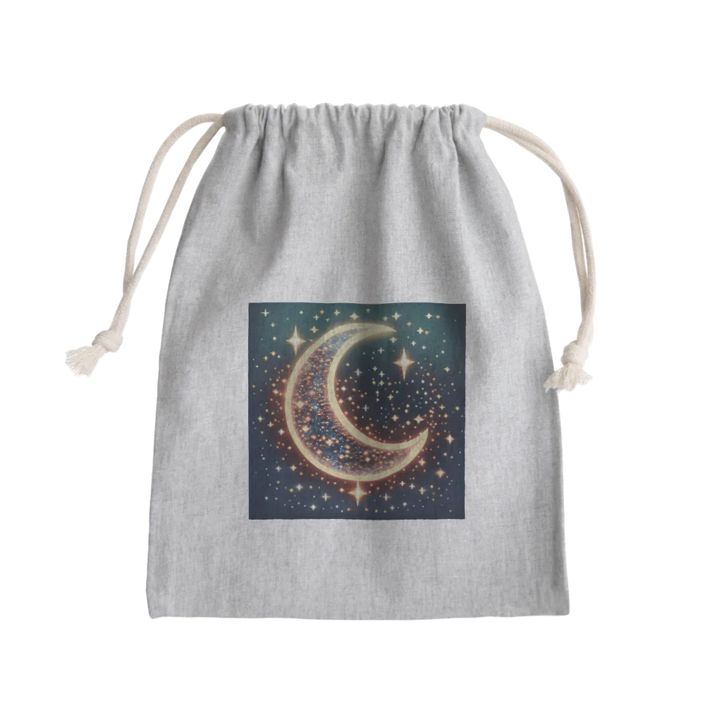 moonlightcatのキラキラ輝くお月様 Mini Drawstring Bag